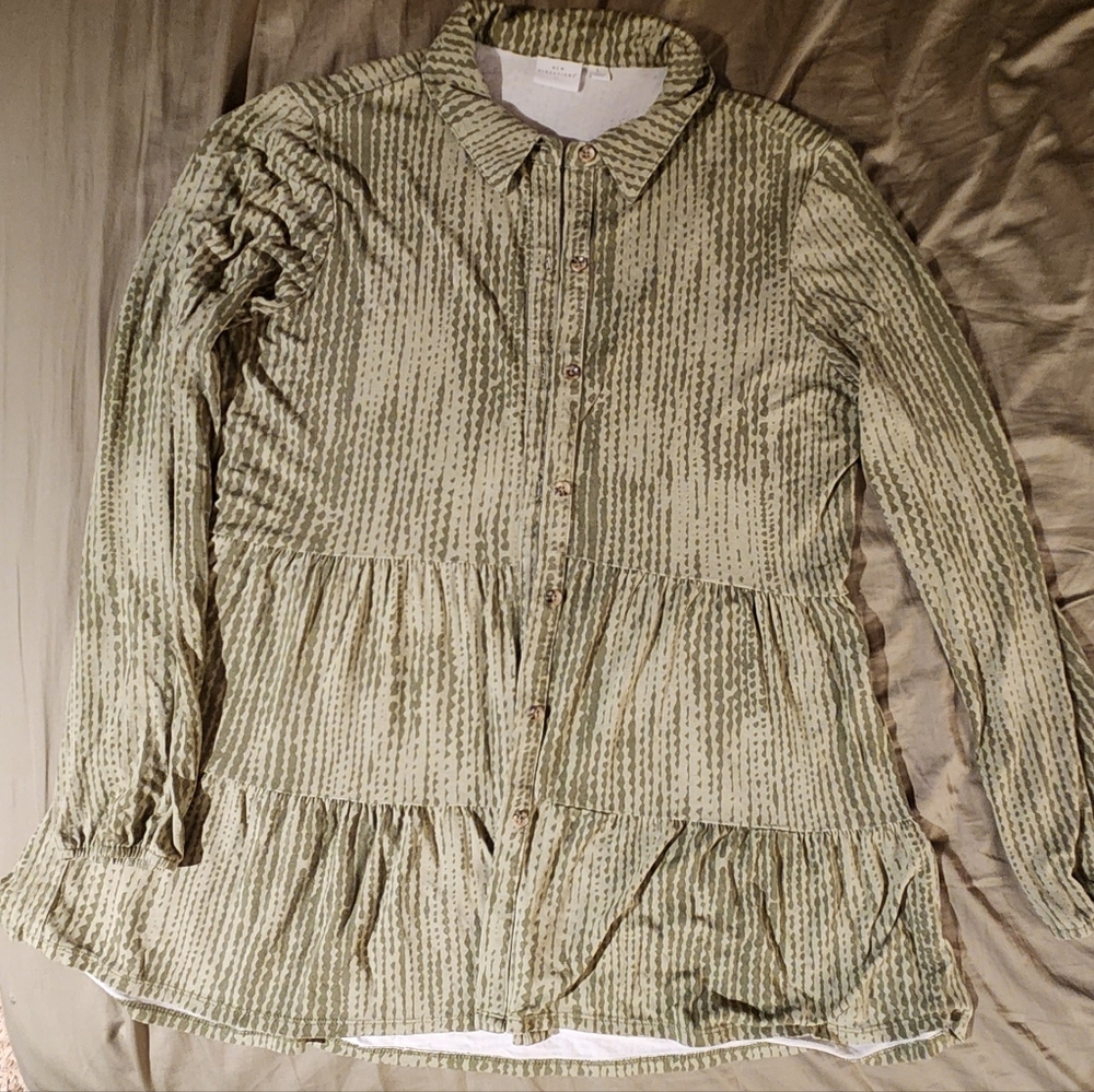 New Directions Tiered Button-Down